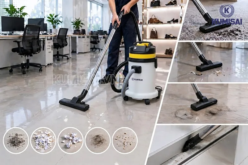 Máy có khả năng hút khô, hút ướt 