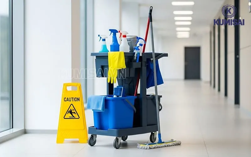 Nguyên tắc bố trí vật nặng và vật nhẹ trên xe đẩy vệ sinh Nguyên tắc bố trí vật nặng và vật nhẹ trên xe đẩy vệ sinh