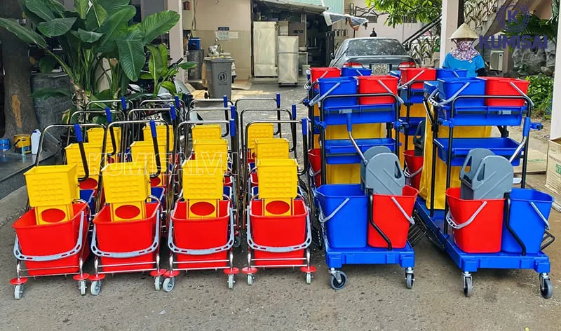 Lưu ý đến dung tích xô chứa khi mua xe đẩy vệ sinh HiClean Lưu ý đến dung tích xô chứa khi mua xe đẩy vệ sinh HiClean