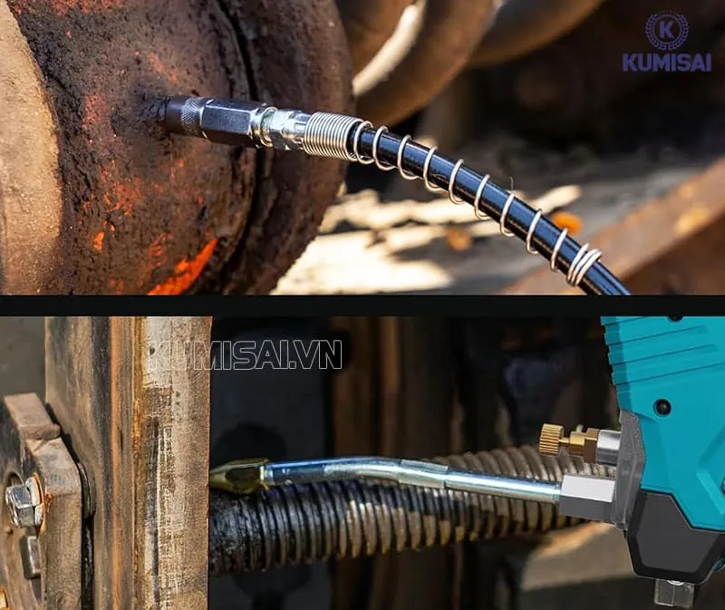 Máy bơm mỡ Makita DGP180RT 18V trang bị rất nhiều tính năng an toàn Máy bơm mỡ Makita DGP180RT 18V trang bị rất nhiều tính năng an toàn