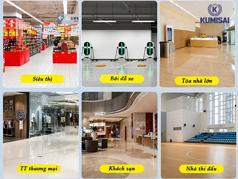 Máy chà sàn ngồi lái Kumisai KMS 160B được ứng dụng như thế nào?