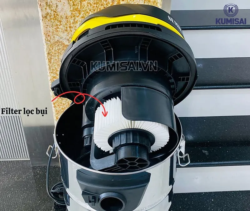 Máy hút bụi Sumika trang bị HEPA lọc bụi mịn hiệu suất cao Máy hút bụi Sumika trang bị HEPA lọc bụi mịn hiệu suất cao
