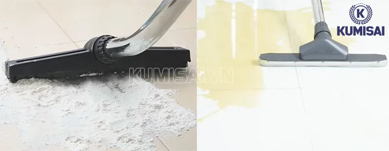 Khả năng hút bụi khô và ướt Khả năng hút bụi khô và ướt