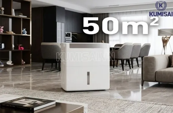 Máy hút ẩm 50m2 loại nào tốt? Top máy phù hợp phòng 50m²