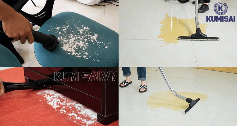 Máy có khả năng hút bụi khô, ướt hiệu quả Máy có khả năng hút bụi khô, ướt hiệu quả