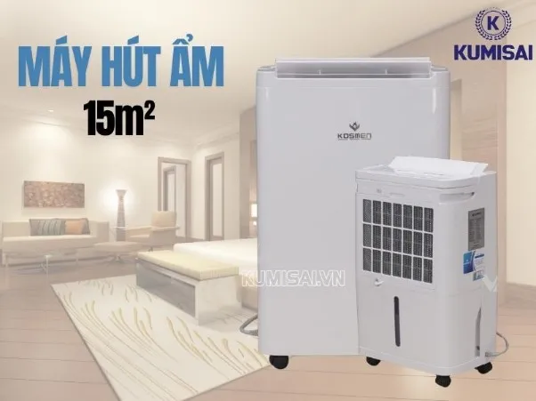 Top 3 máy hút ẩm 15m² đáng mua: Nhỏ gọn, êm ái, khử ẩm tốt