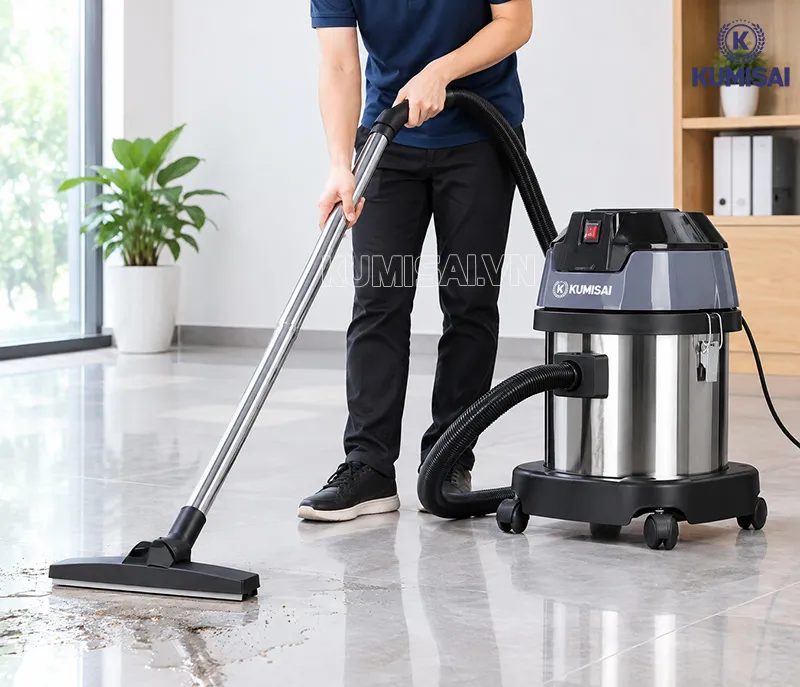 Các bước dùng máy hút bụi Kumisai KMS 15 New