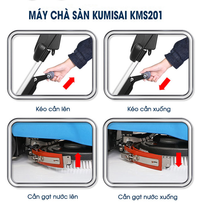 Cách dùng máy chà sàn Kumisai KMS K201