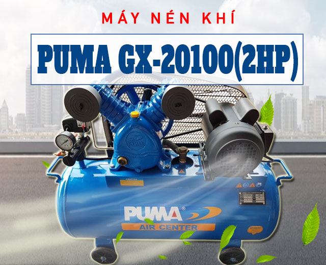 Máy nén khí Puma GX-20100(2HP) cho hiệu suất lớn