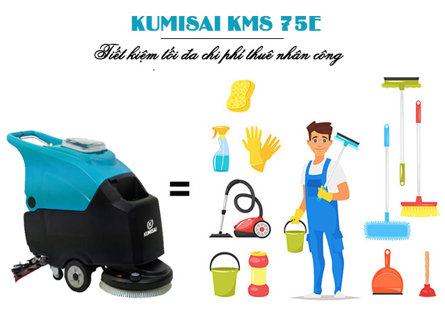 Kumisai KMS 75E - Hiệu quả làm sạch cao, tiết kiệm tối đa chi phí thuê nhân công