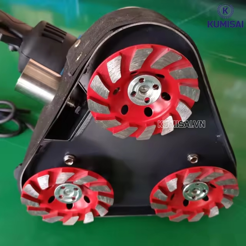 3 Lưỡi mài hoạt động đồng thời, giúp tốc độ mài nhanh hơn