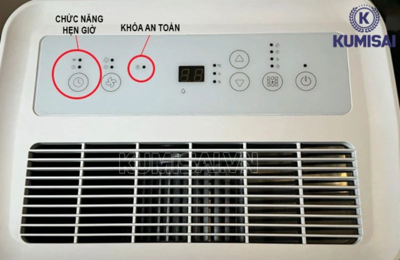 Bộ điều khiển của thiết bị nằm ngay phía trên Bộ điều khiển của thiết bị nằm ngay phía trên