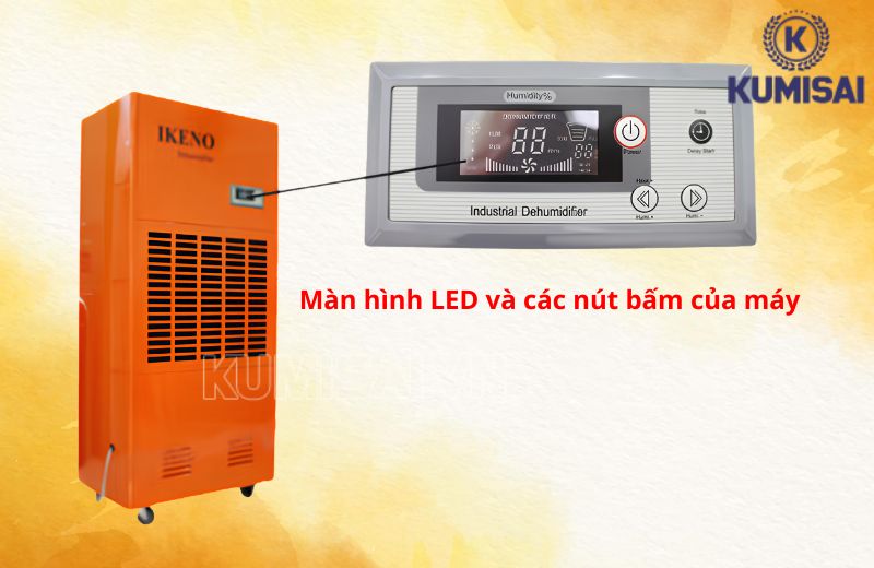 Máy có màn hình và các nút bấm dễ sử dụng