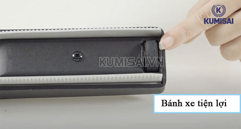 Bánh xe 2 bên đầu bàn hút  