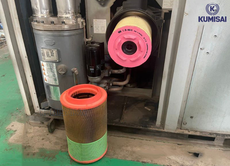 Bảo dưỡng các bộ phận của lọc gió máy nén khí 