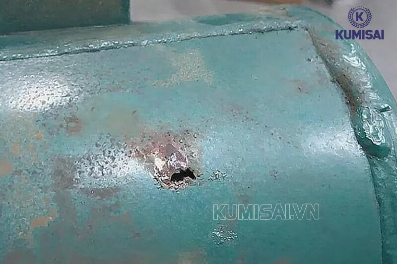 Bình chứa khí nén bị hở