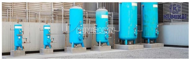 Các bình tích khí chứa khí nén 