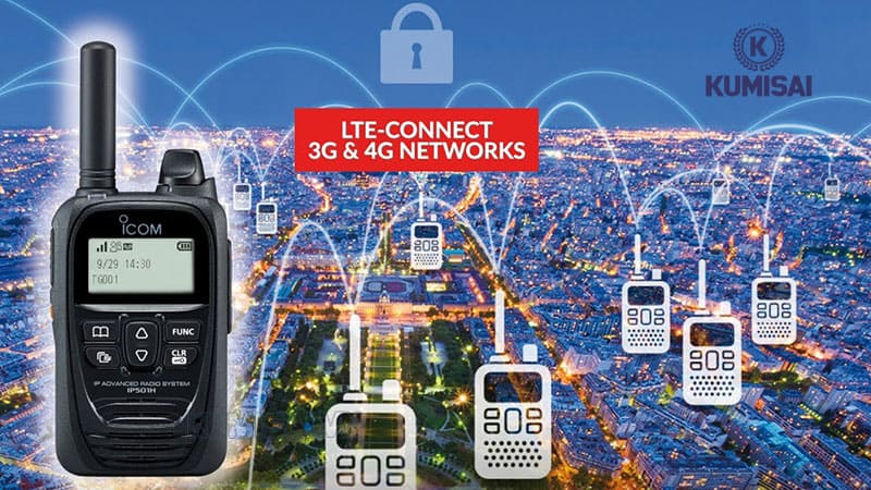 Icom 3G/4G-LTE IP-501H không giới hạn về phạm vi liên lạc