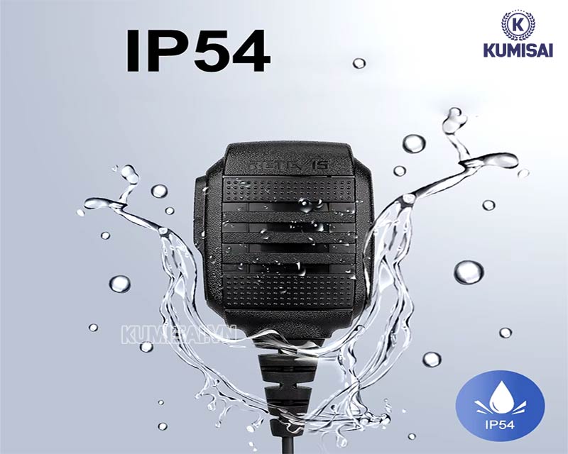 Bộ đàm IP54 đáp ứng tiêu chuẩn chống nước cao