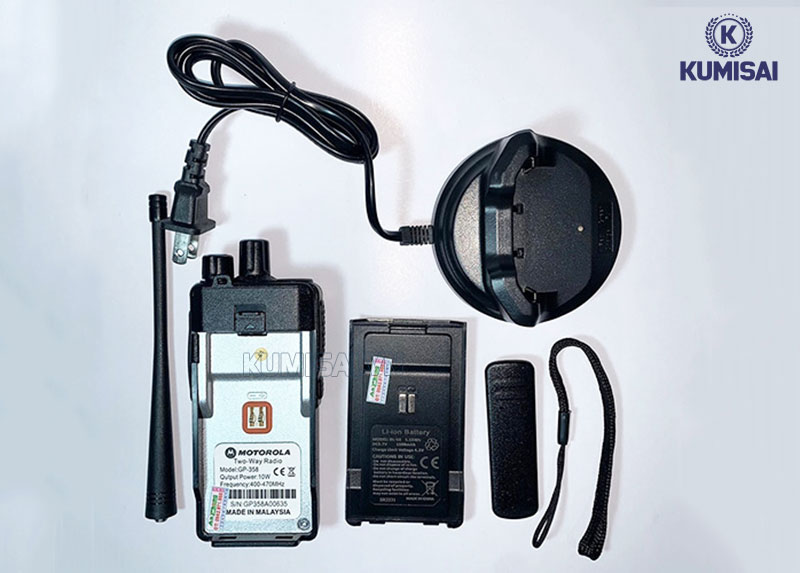 Pin máy bộ đàm Motorola GP-358 lớn, thời gian sử dụng liên tục lâu dài