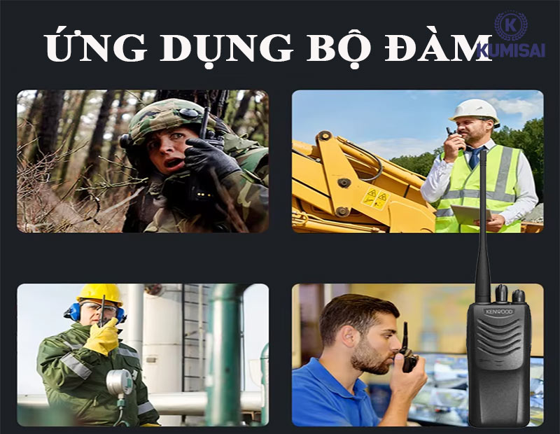 Bộ đàm cầm tay Kenwood TK-2000 ứng dụng trong nhiều lĩnh vực