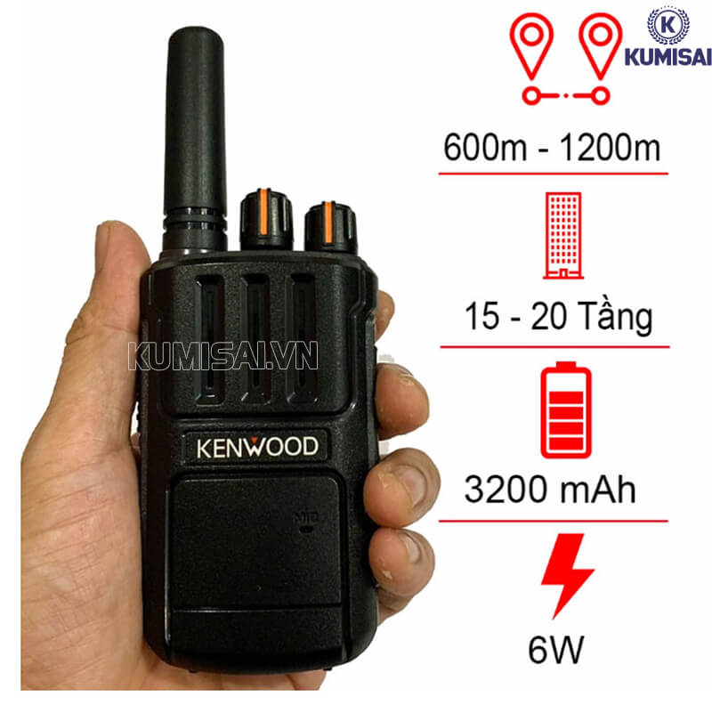 Bộ đàm Kenwood TK 340 có khả năng liên lạc rộng 