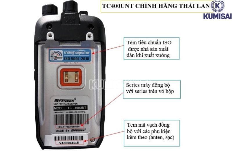 Bộ đàm Spender TC-400UNT Bộ đàm Spender TC-400UNT