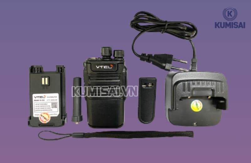 Thiết bị đàm cầm tay Vtel có thể dễ dàng thay thế pin