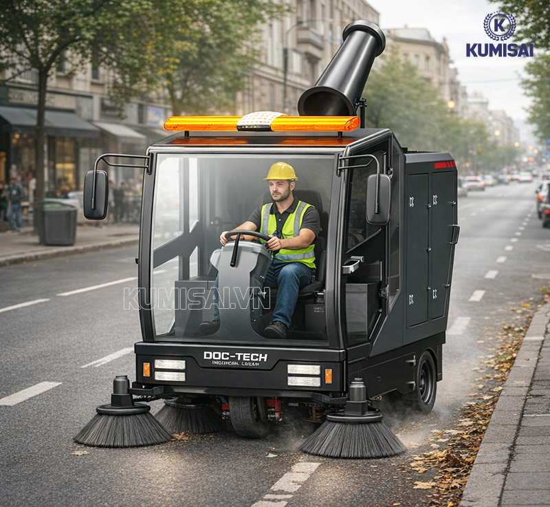 Cách dùng xe quét rác ngồi lái DQC - Tech 15F