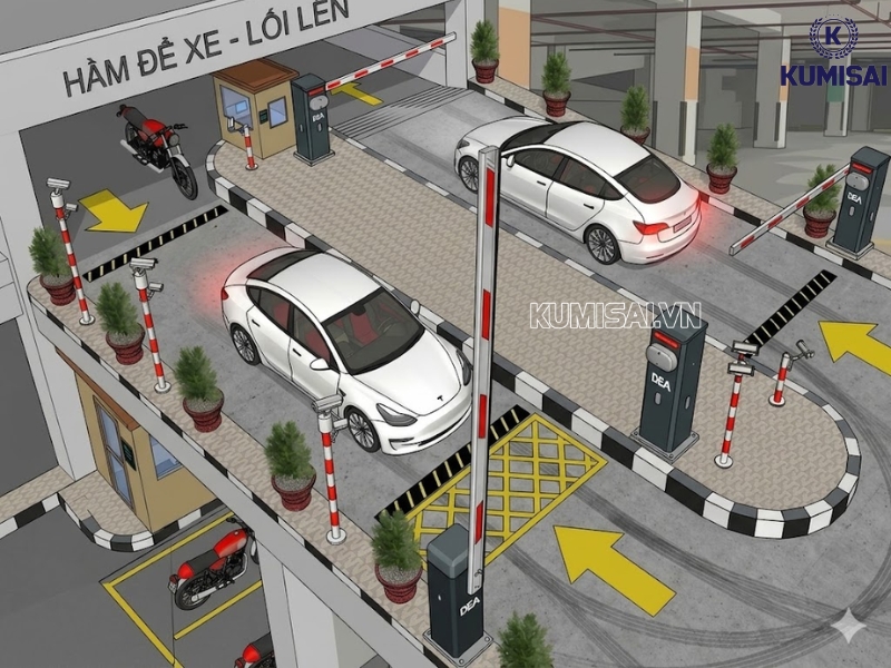 Cách thức hoạt động của barie tự động Dea trong thực tế