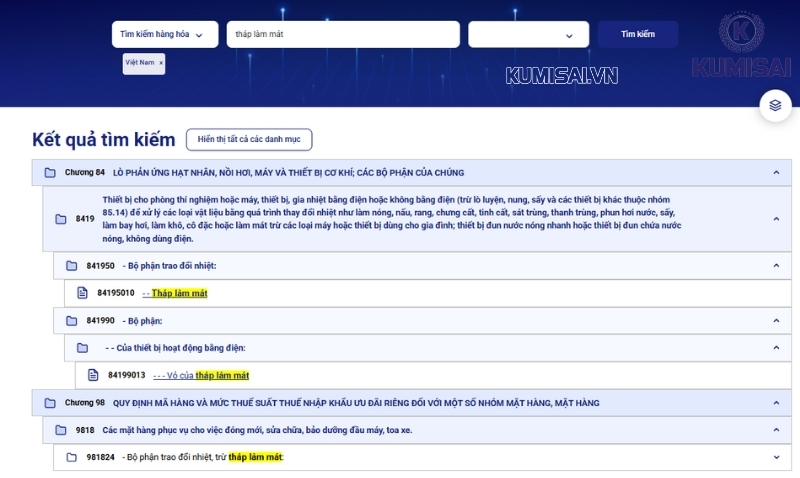 Cách tra cứu mã HS tại VNTR