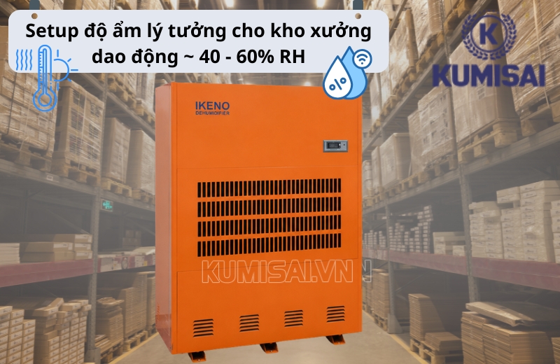 Cài đặt ngưỡng ẩm phù hợp cho nhà máy, kho xưởng Cài đặt ngưỡng ẩm phù hợp cho nhà máy, kho xưởng