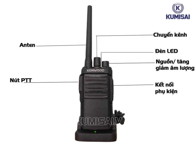 Cấu tạo cơ bản của máy bộ đàm Kenwood TK 358