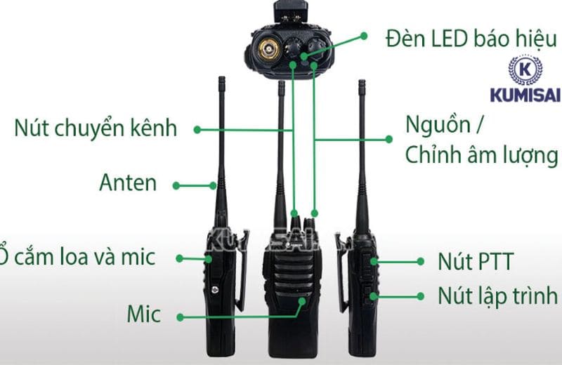 Các thành phần cơ bản của một bộ đàm VHF