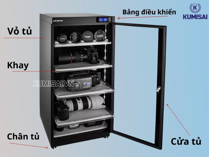 Cấu tạo cơ bản của các dòng tủ chống ẩm hiện nay