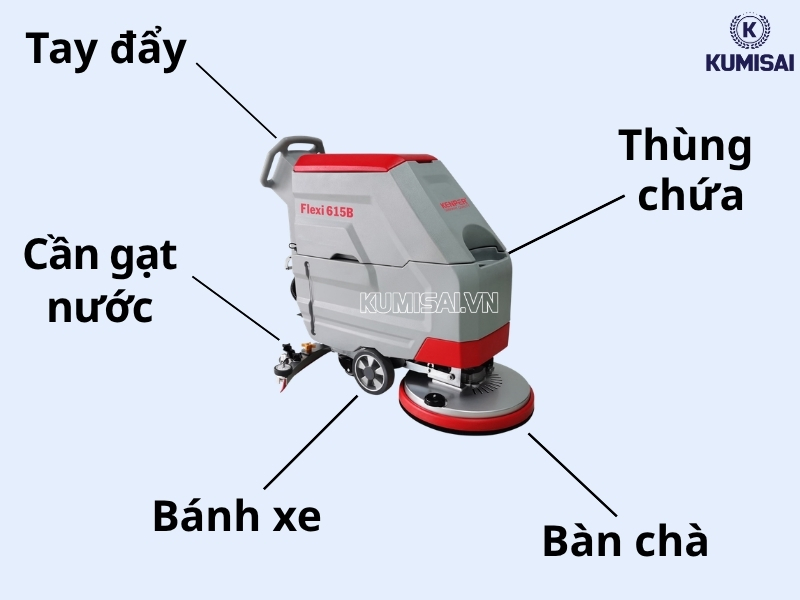 Cấu tạo của máy chà sàn Kenper