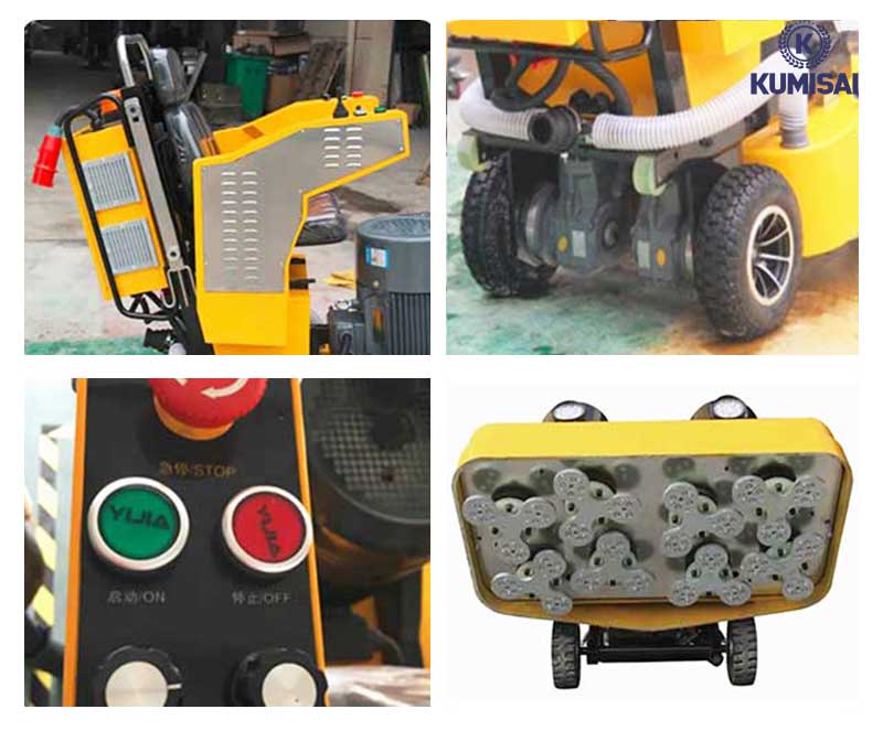 Cấu tạo cơ bản của máy mài sàn bê tông D760