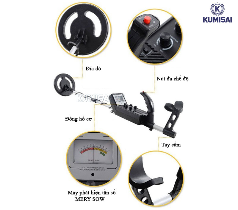 Cấu tạo cơ bản của máy dò dưới lòng đất MD3006