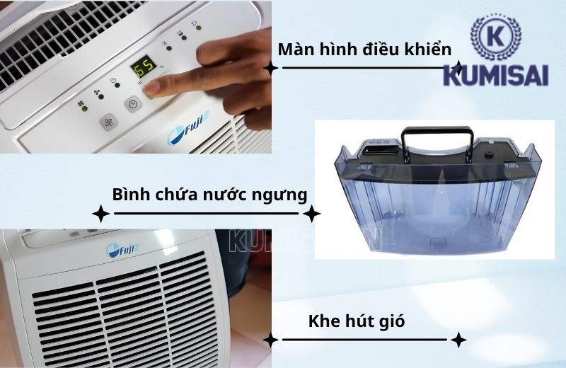 Cấu tạo máy hút ẩm FujiE HM-620EB