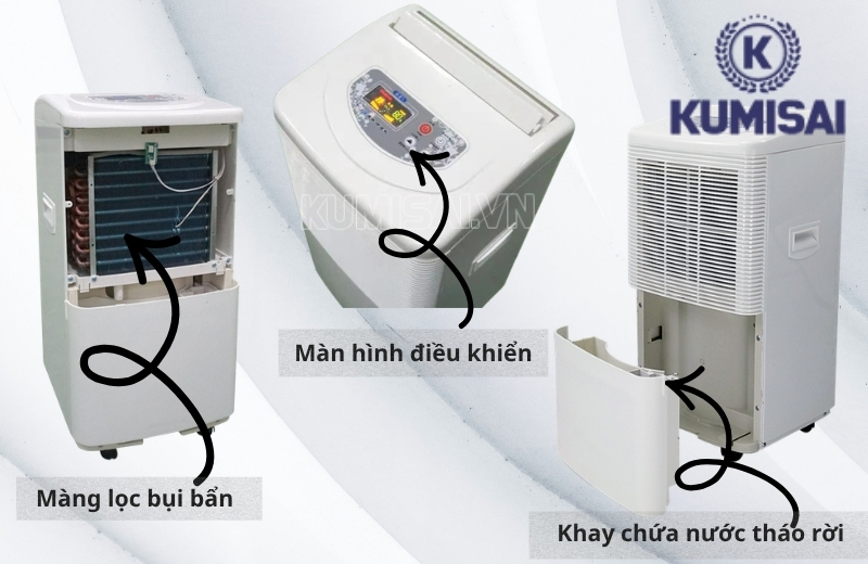 Cấu tạo máy hút ẩm KMS-26LD Cấu tạo máy hút ẩm KMS-26LD