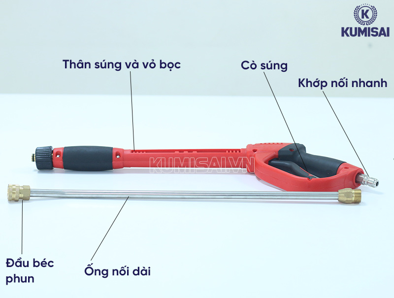 Cấu tạo súng phun cao áp model: G6