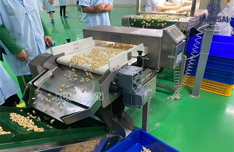 Máy dò kim loại hạt điều - An toàn, sạch, chất lượng