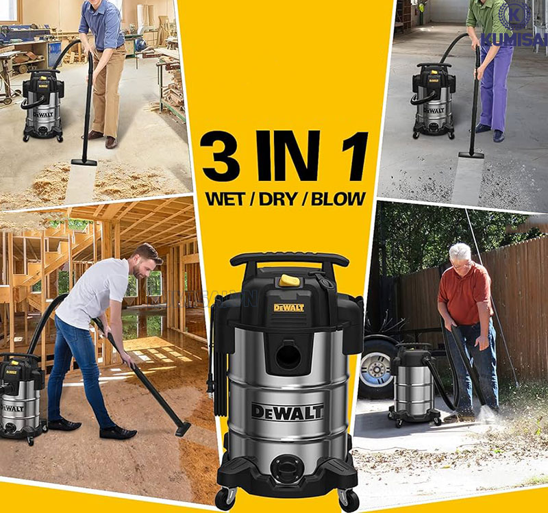 Chọn máy hút bụi Dewalt dựa vào khả năng hút
