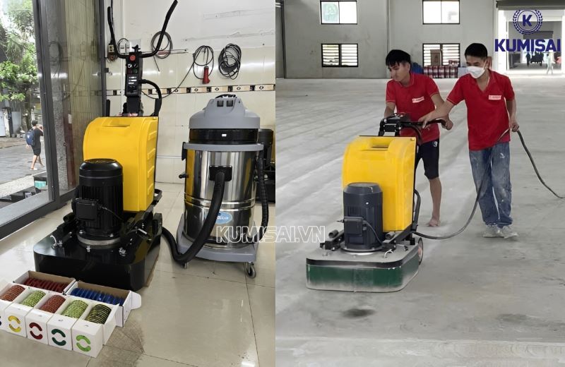 Công suất mạnh 7.5 kW, mài phẳng sàn nhanh chóng Công suất mạnh 7.5 kW, mài phẳng sàn nhanh chóng