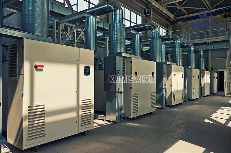 Máy nén khí công suất 132kW đáp ứng nhu cầu sử dụng khí nén lớn, liên tục