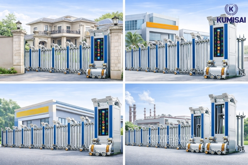 Cổng xếp TC-J8907 được ưa chuộng sử dụng tại rất nhiều địa điểm