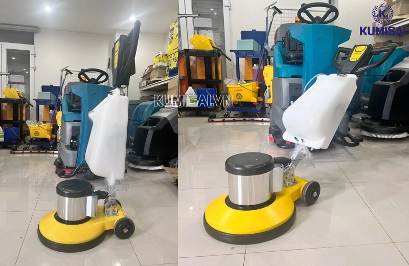 Dáng máy nhỏ gọn, giúp điểu khiển dễ dàng khi chà