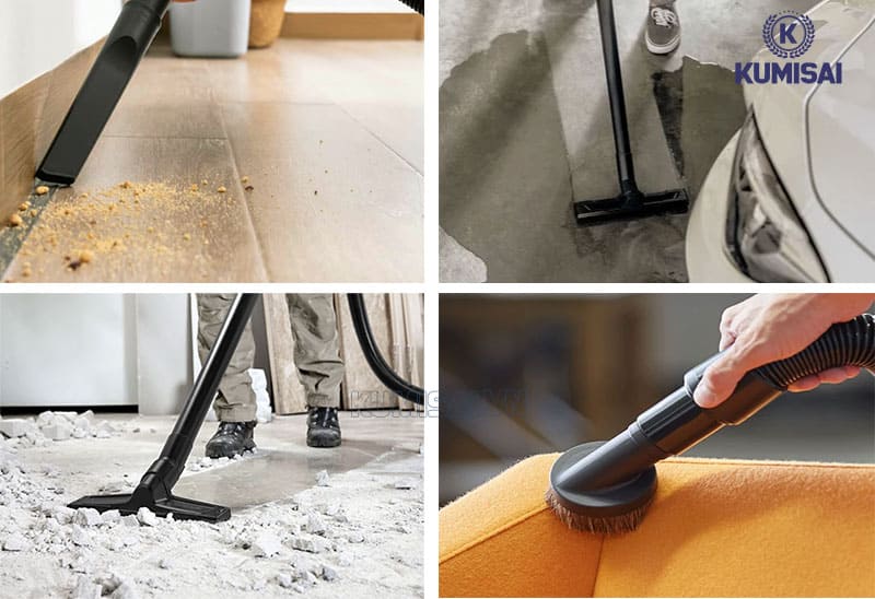 Đầu hút đa dạng - hỗ trợ làm sạch mọi ngóc ngách, bề mặt