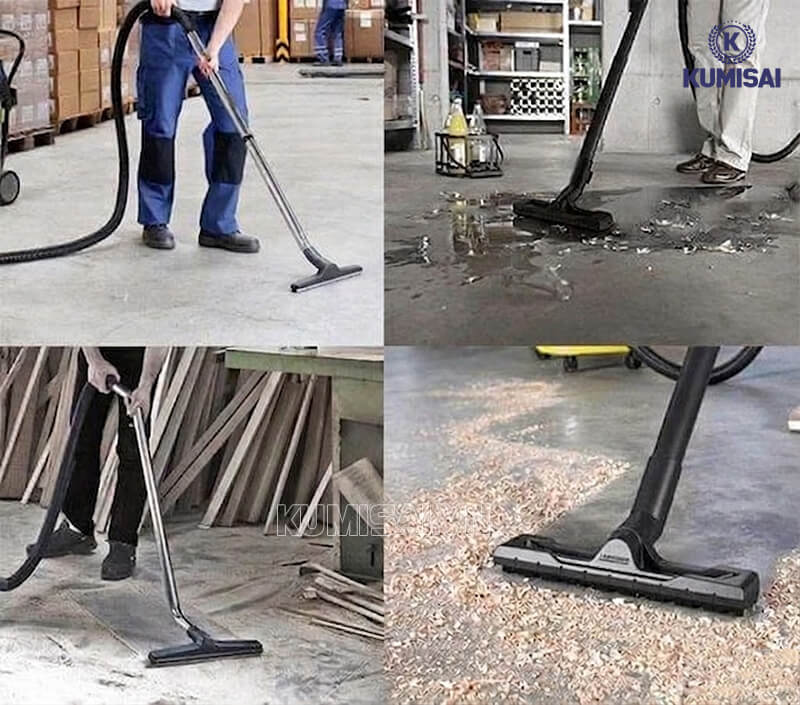 Di chuyển đầu hút trên bề mặt cần làm sạch