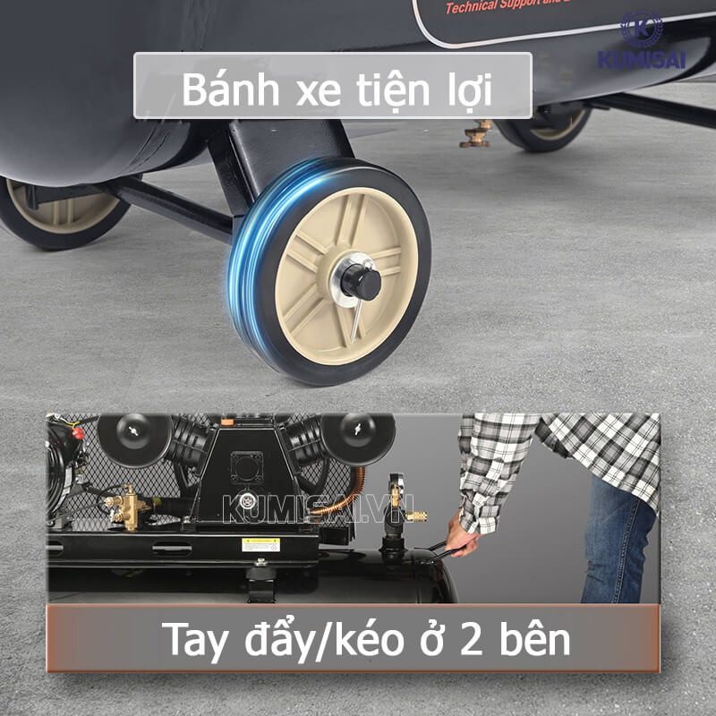 Tay nắm/kéo ở 2 bên đầu máy nén khí 15HP Tay nắm/kéo ở 2 bên đầu máy nén khí 15HP